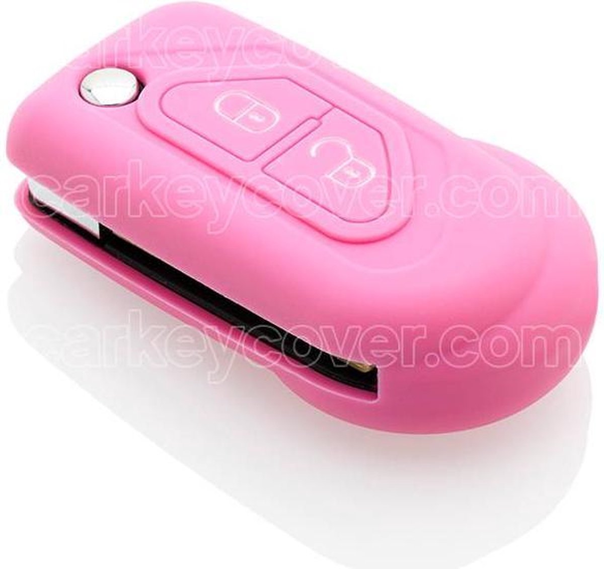 Citroën SleutelCover - Roze / Silicone sleutelhoesje / beschermhoesje autosleutel