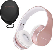PowerLocus P1 draadloze Over-Ear Koptelefoon Inklapbaar - Bluetooth - Met microfoon – Rose Gold