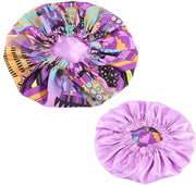 Afabs® Afrikaanse Roze / Paarse Kente Print Satijnen Slaapmuts / Hair Bonnet