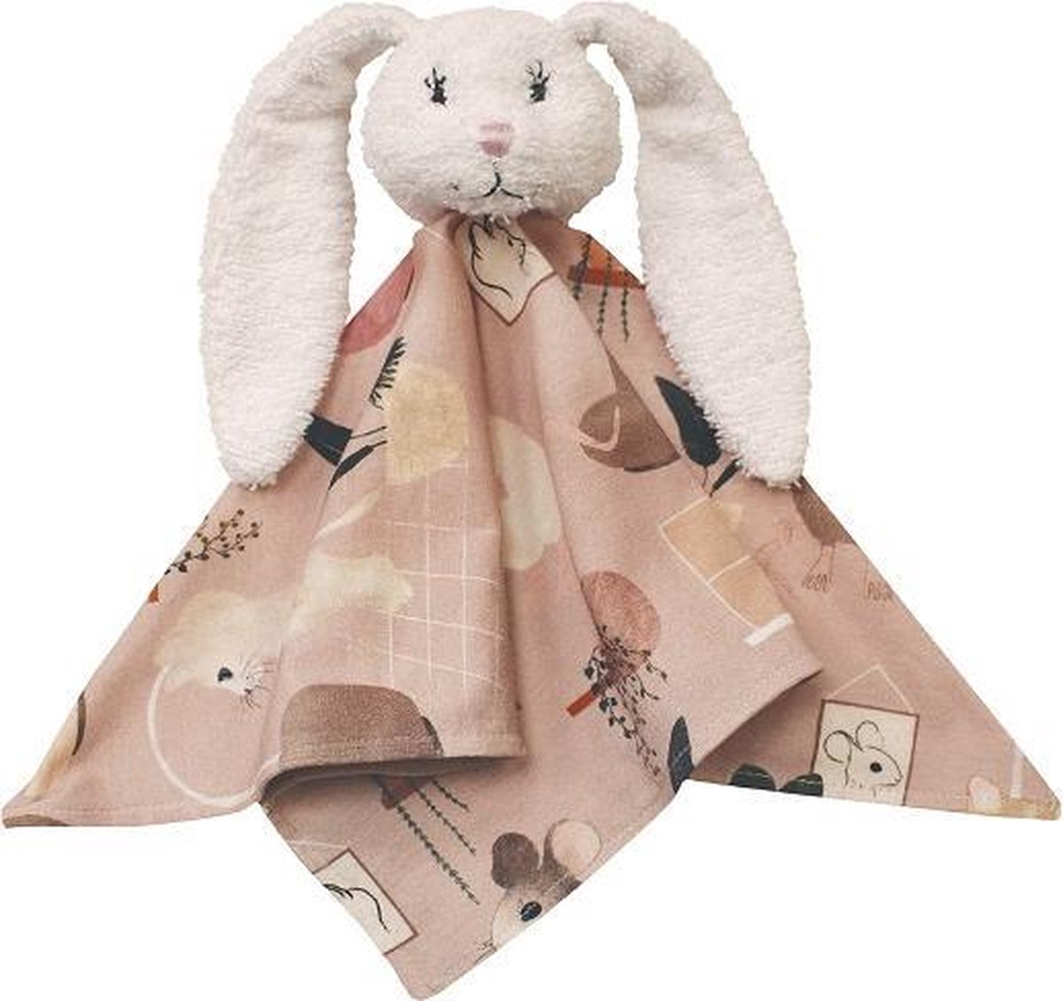 HEBE - knuffeldoekje - konijn - roze - Maat