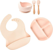 Baby Siliconen 5- delig / kinderservies voor Baby / Jongen / Meisje / Plaat
