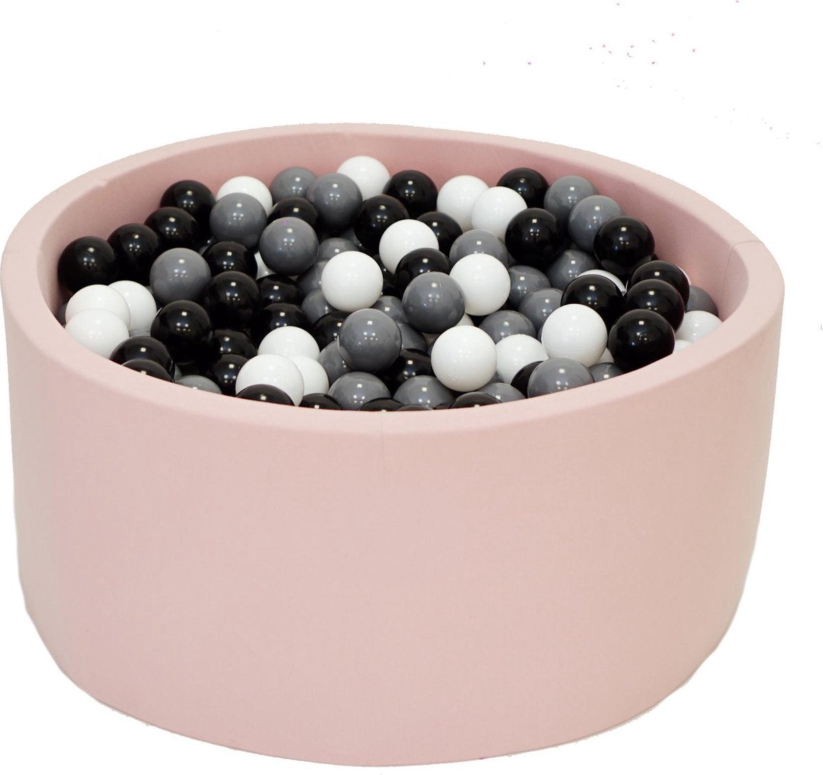 Ballenbak Roze 90x40 met 250 ballen Zwart