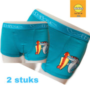 Embrator 2-pack jongens Boxershort turquoise surf maat 86/92