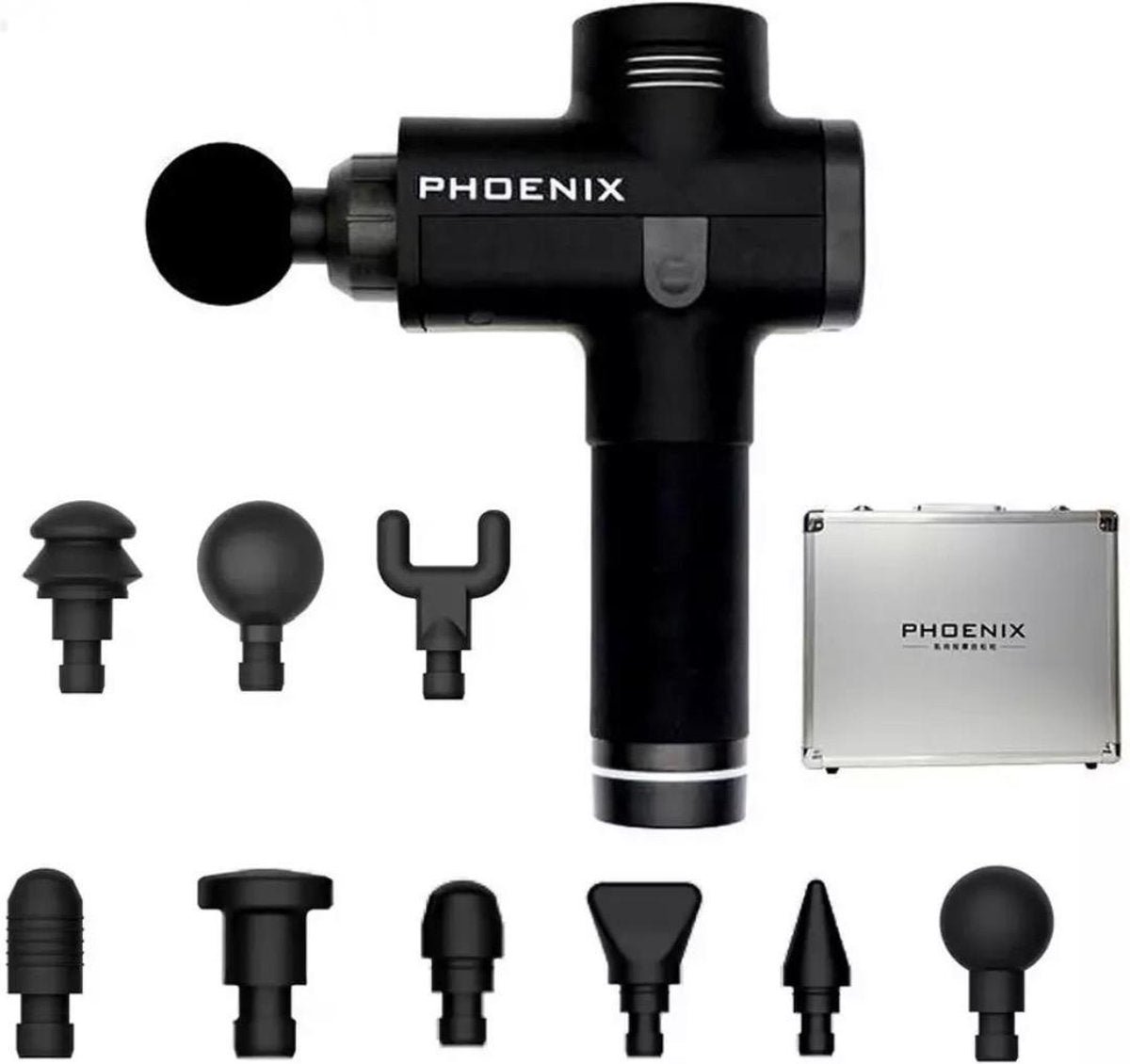 Phoenix Massage Gun X2 - Massage Apparaat 24V - Rug Massage - Schouder Massage - Spier ontspanning - Relaxing massage - Muscle tool - Sport massage apparaat - Massage Nek - Massage Rug - Massage Schouder