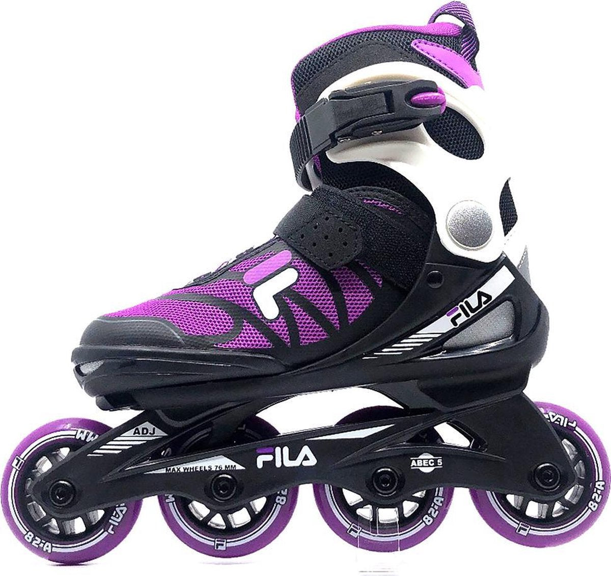 Fila - Verstelbare inline skates - J one - 21' - Maat 28-32 - Magenta - Zwart