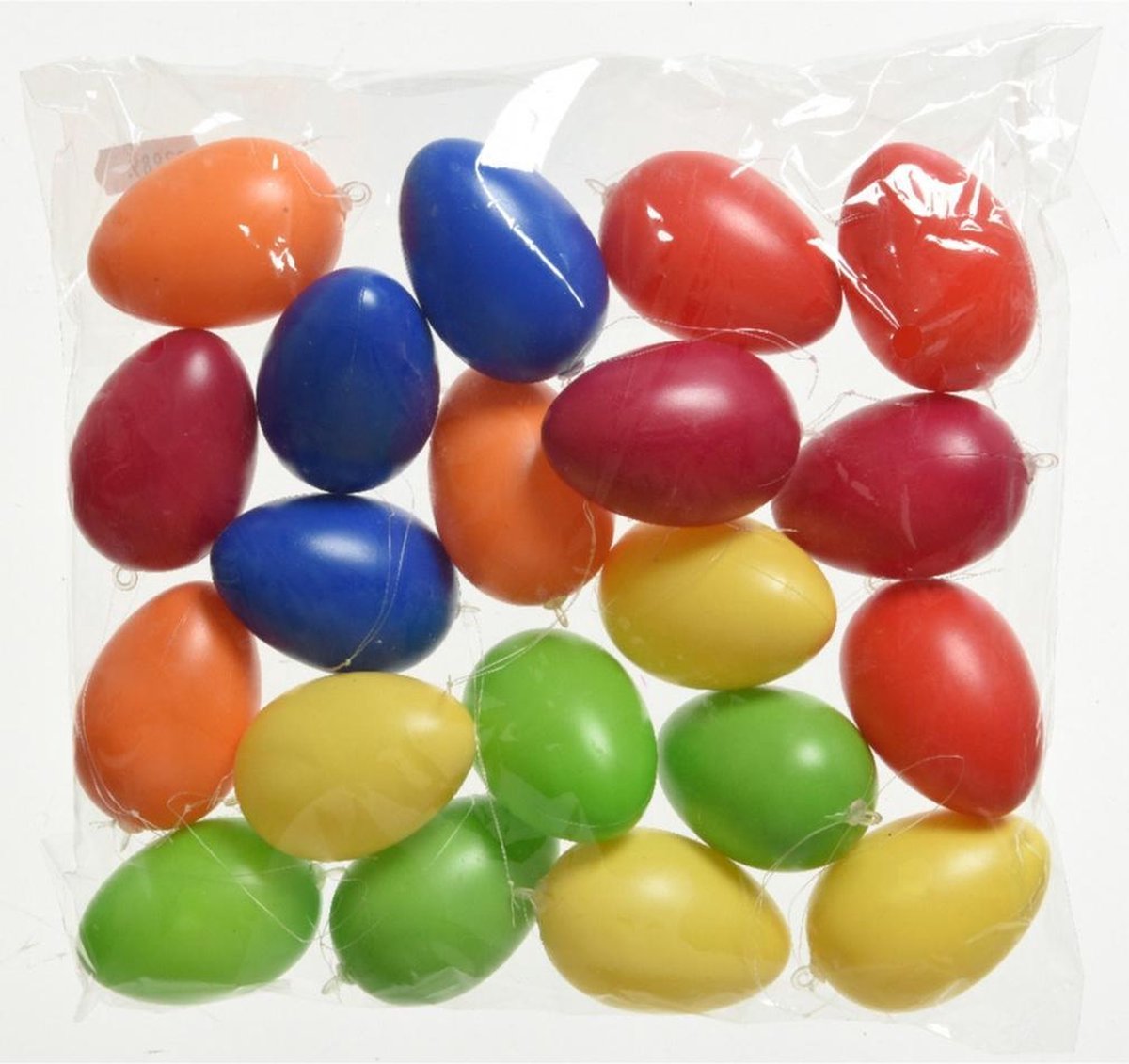 20x Gekleurde plastic/kunststof Paaseieren 6 cm - Paaseitjes voor Paastak - Paasversiering / Paasdecoratie / Pasen