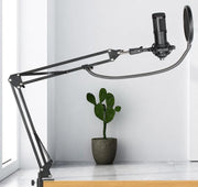 Premium |USB condensator studio microfoon set met tafelstatief | shockmount