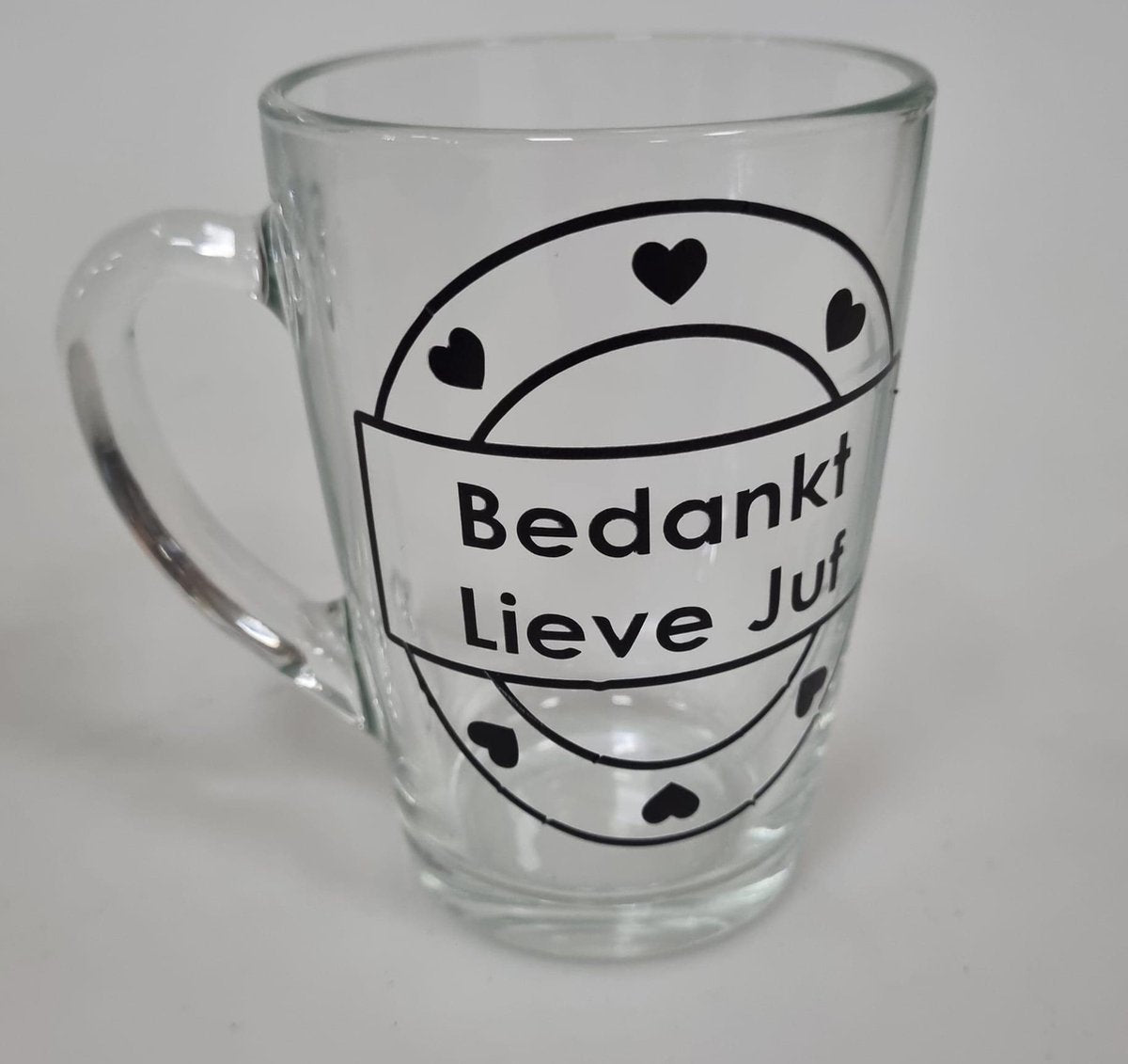 Thee glas bedankt Lieve Juf - cadeautje juf - lieve juf - einde schooljaar - afscheid - thee glas