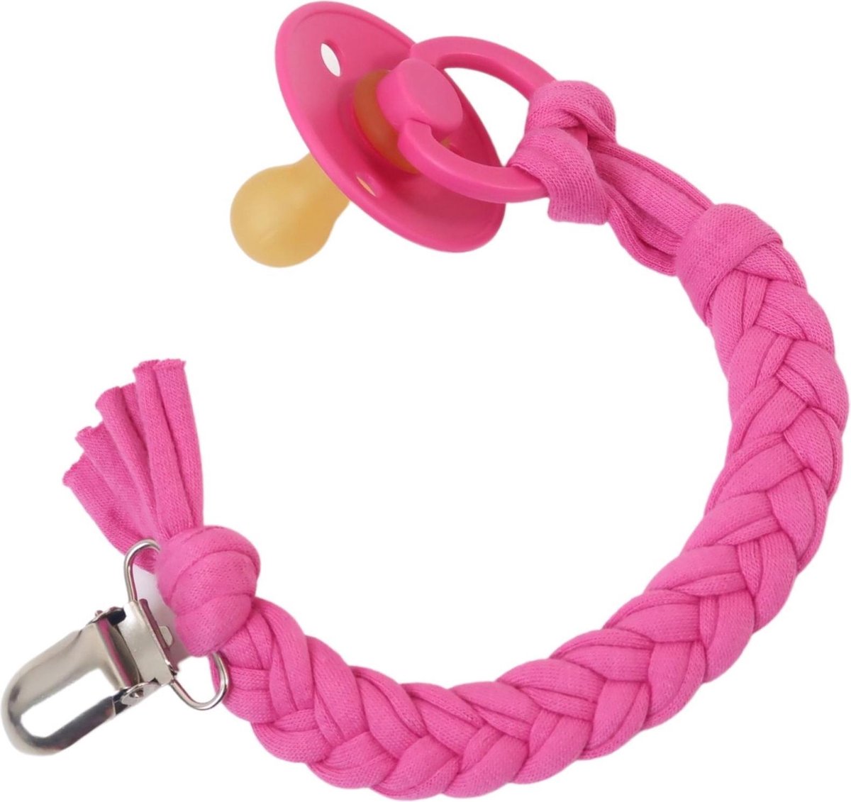 LOVEissue speenkoord fel roze - BIBS speen Raspberry T2 - 6 tm 18 mnd