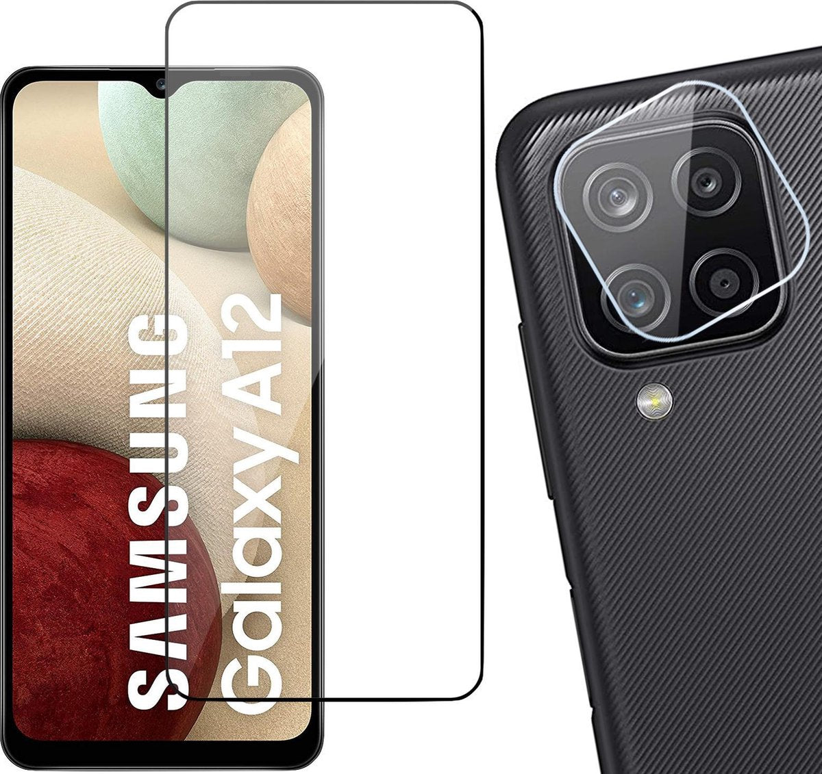 Beschermglas Samsung A12 Screen Protector - Samsung Galaxy A12 Screen Protector Glas en Samsung A12 Screenprotector Camera