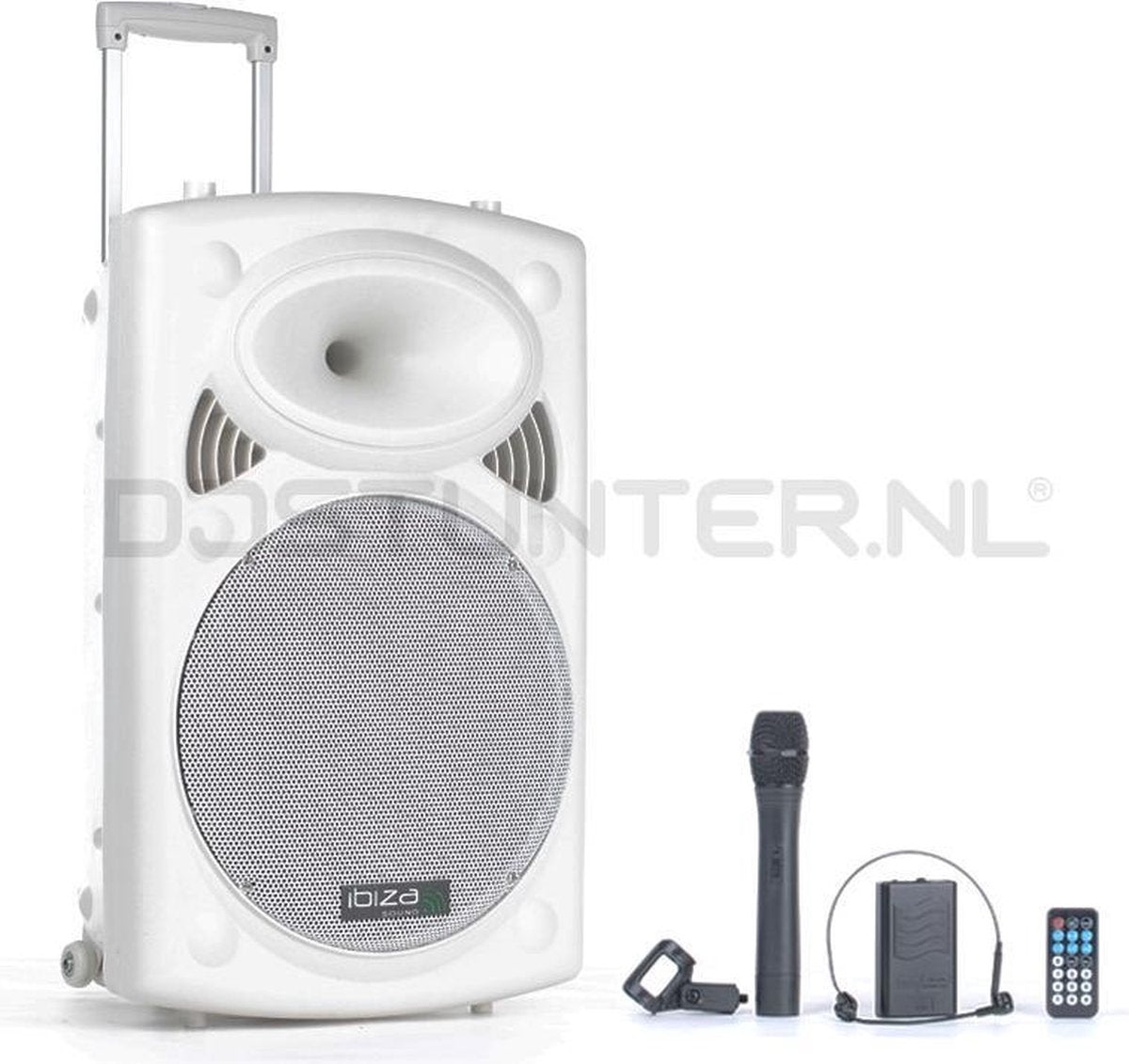Ibiza Sound PORT12VHF-BT - Wit