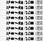 Bagagetickets - Bagagelabels op rol - 500 Nummers - Wit