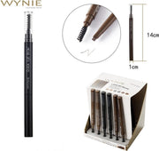 Wynie - Quick Eye Brow - Wenkbrauwpotlood met borsteltje - Zwart/Black  - Nummer 004 - 1 stuks