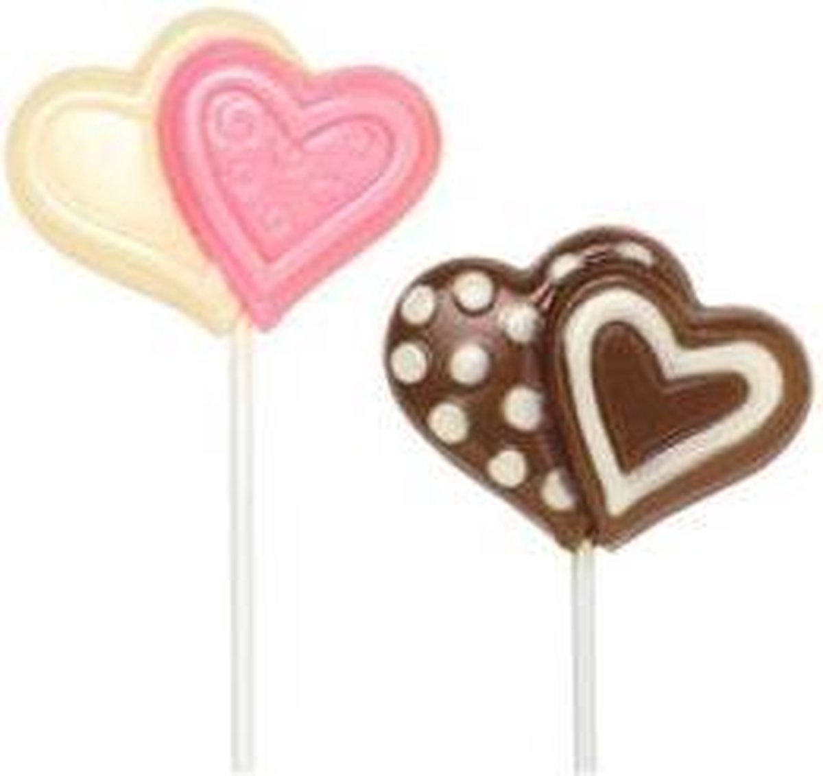 Mal voor chocolade lolly's - hartjes - Wilton