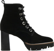 Maripe Vrouwen Suède  Plateaulaarzen / Laarzen / Damesschoenen 29201 - Zwart - maat 41