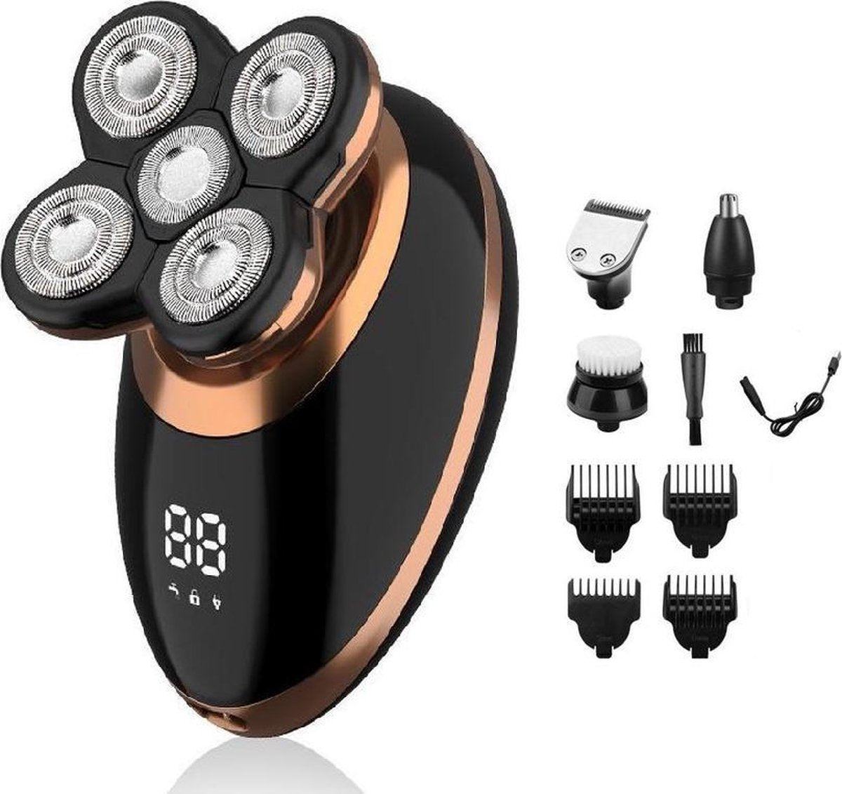 Rock&Rose 5 in 1 scheerapparaat - Tondeuse - Neustrimmer - Oortrimmer - Mannen