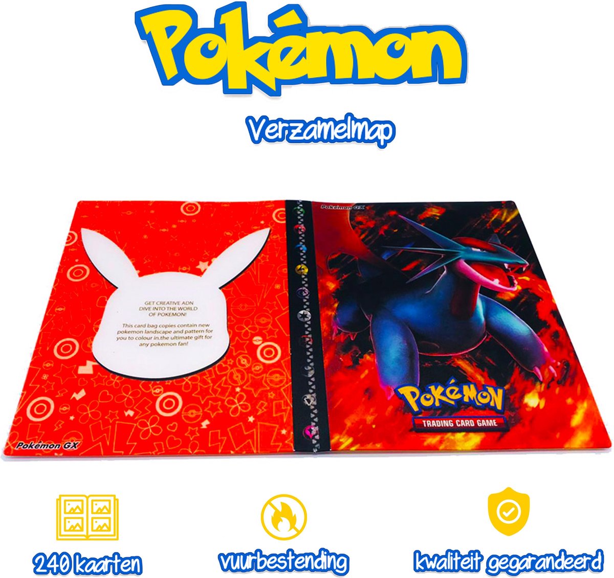 Pokémon Verzamelmap Voor Kaarten – 4 Pocket – 240 Kaarten Opslag - Salamence