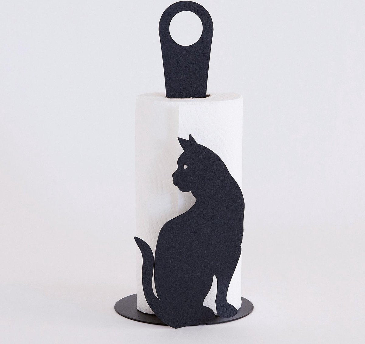 Arti - Mestieri - metalen - keukenrolhouder - poes - zwart - Italiaans - Design