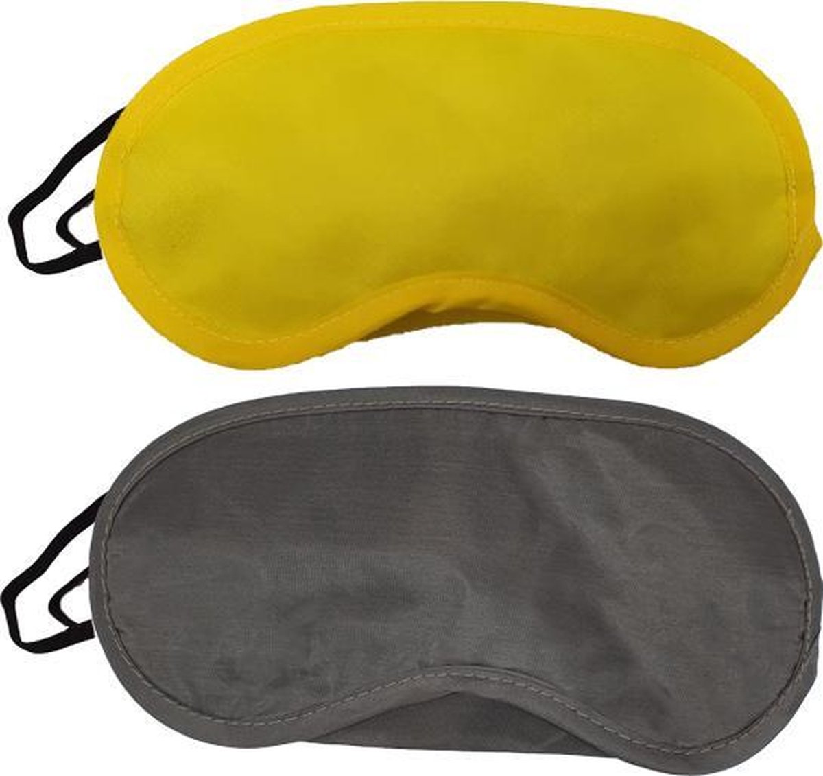 Slaapmaskers Donker Grijs & Geel - 2 Stuks - Thuis - Slaapmasker - Onderweg - Vliegtuig - Festival - Slaapcomfort - oDaani
