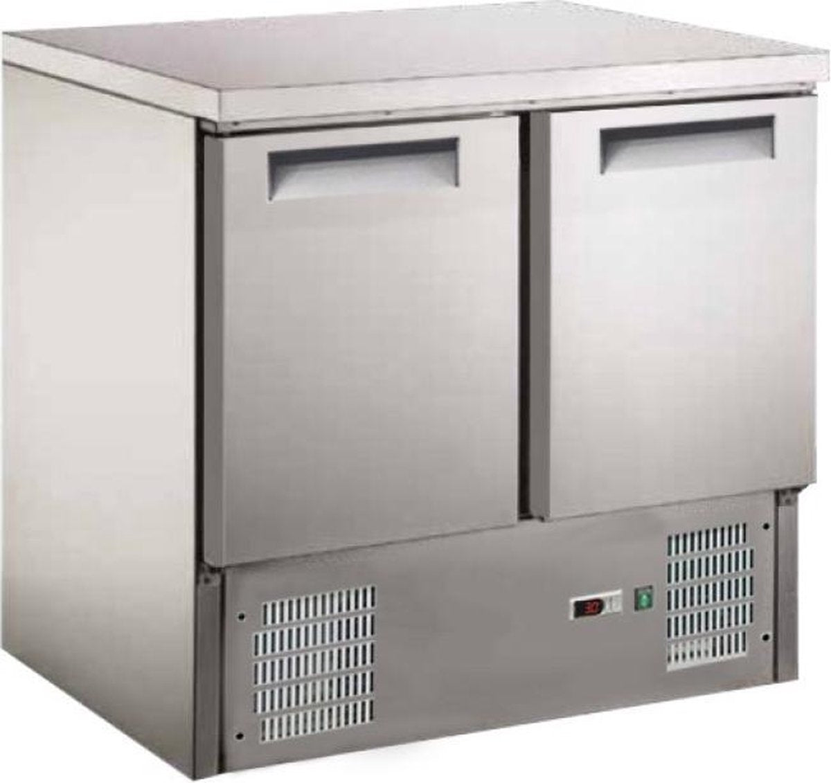 Gastro-Inox 2-deurs RVS gekoelde werkbank