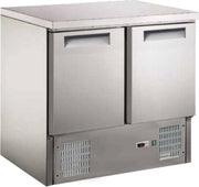 Gastro-Inox 2-deurs RVS gekoelde werkbank