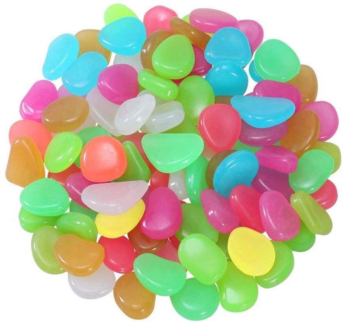 Glow In The Dark Stenen | Decoratie Stenen | Pebbles | Aquarium Steentjes | Tuin Stenen | GEMIXT | 30 Stuks