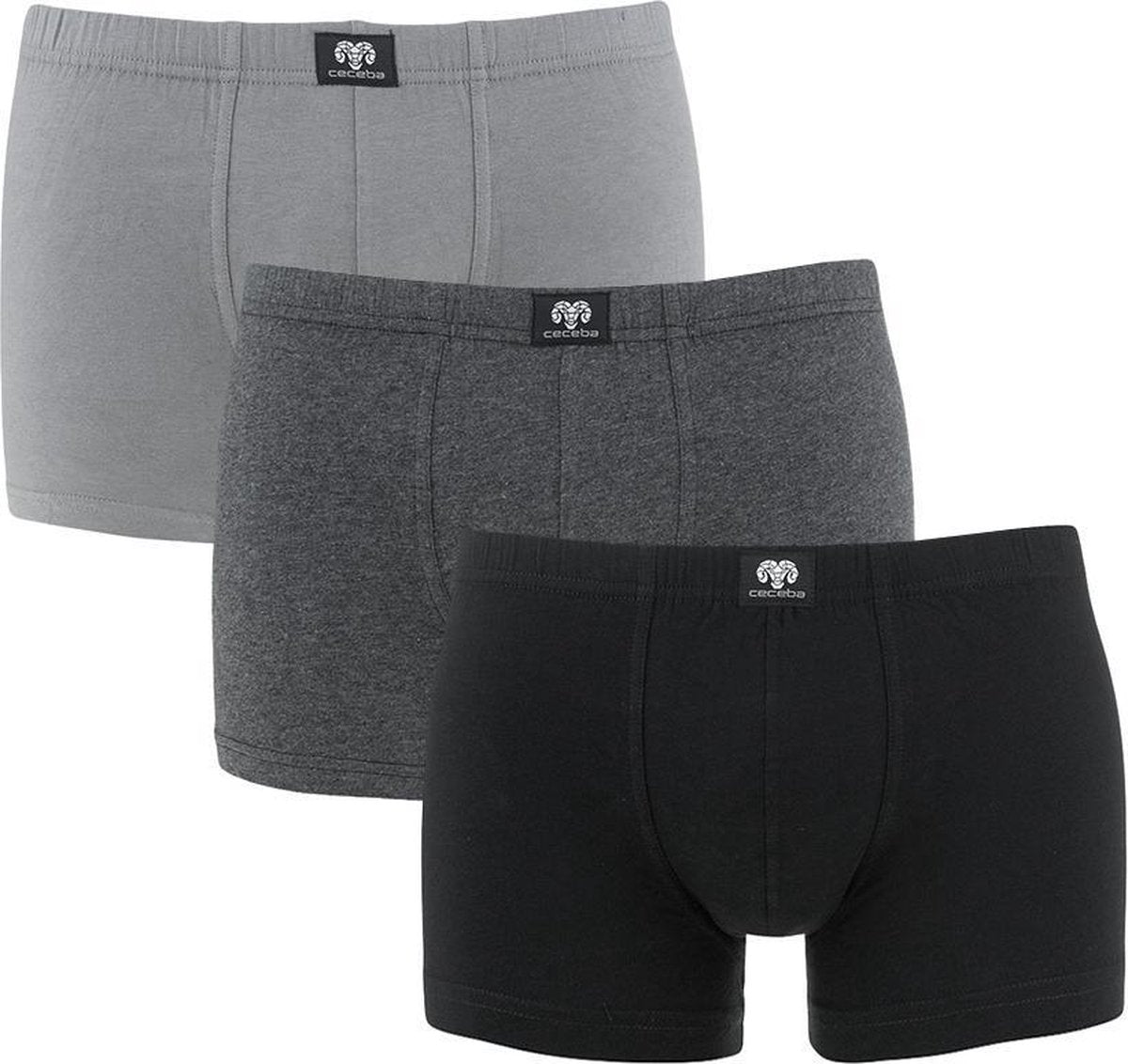 CECEBA 3P basic boxers grijs - M