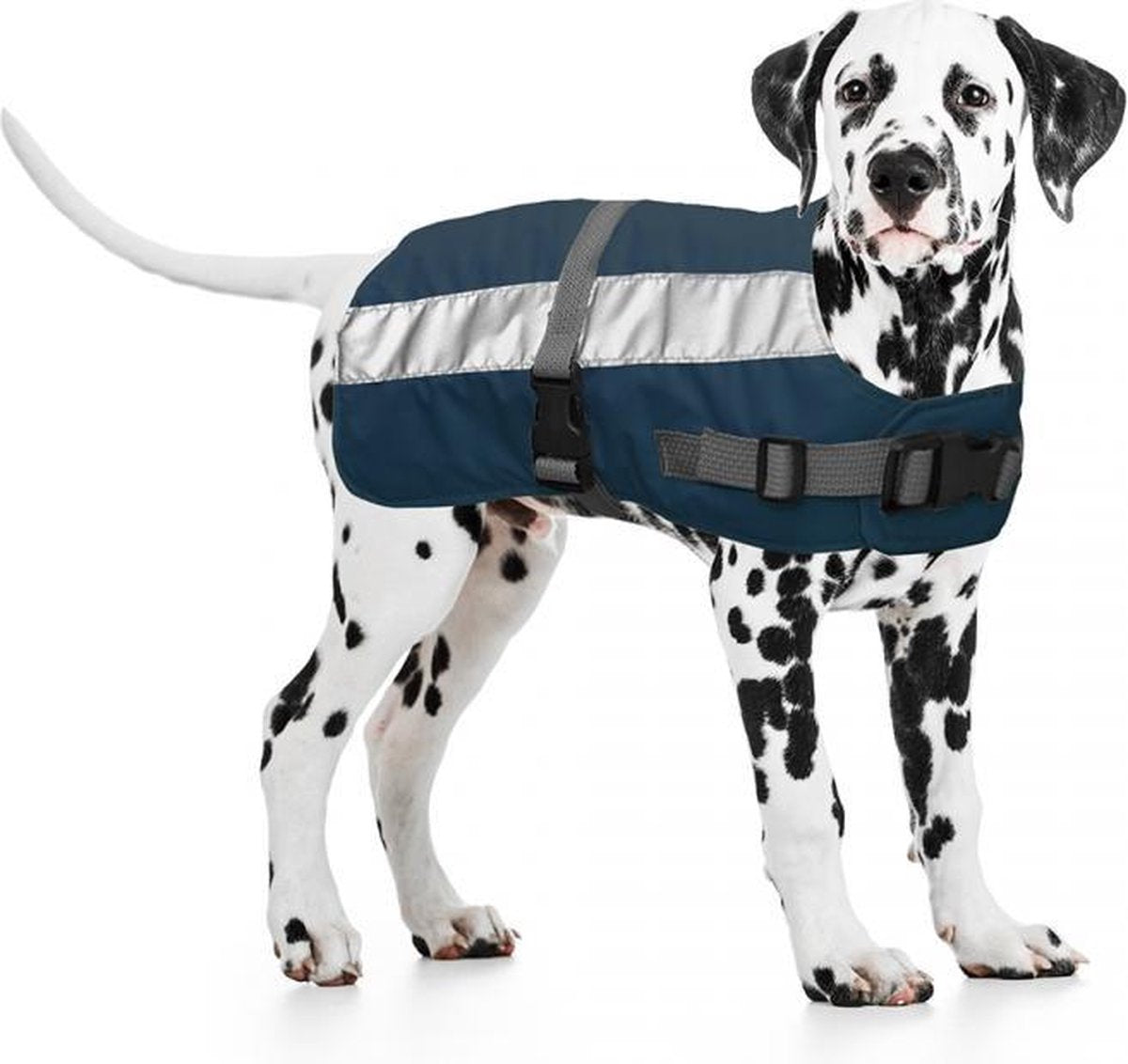 Duvo+ Flectalon hi vis dog jacket Blauw 35cm