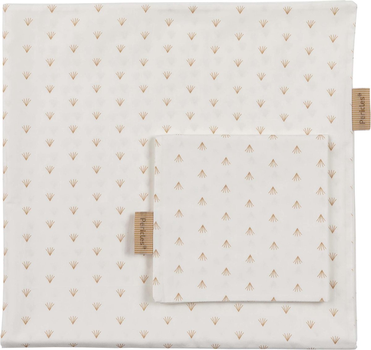 Pericles Donsovertrek Wieg 80 X 80 Cm Katoen Wit/goud 2-delig