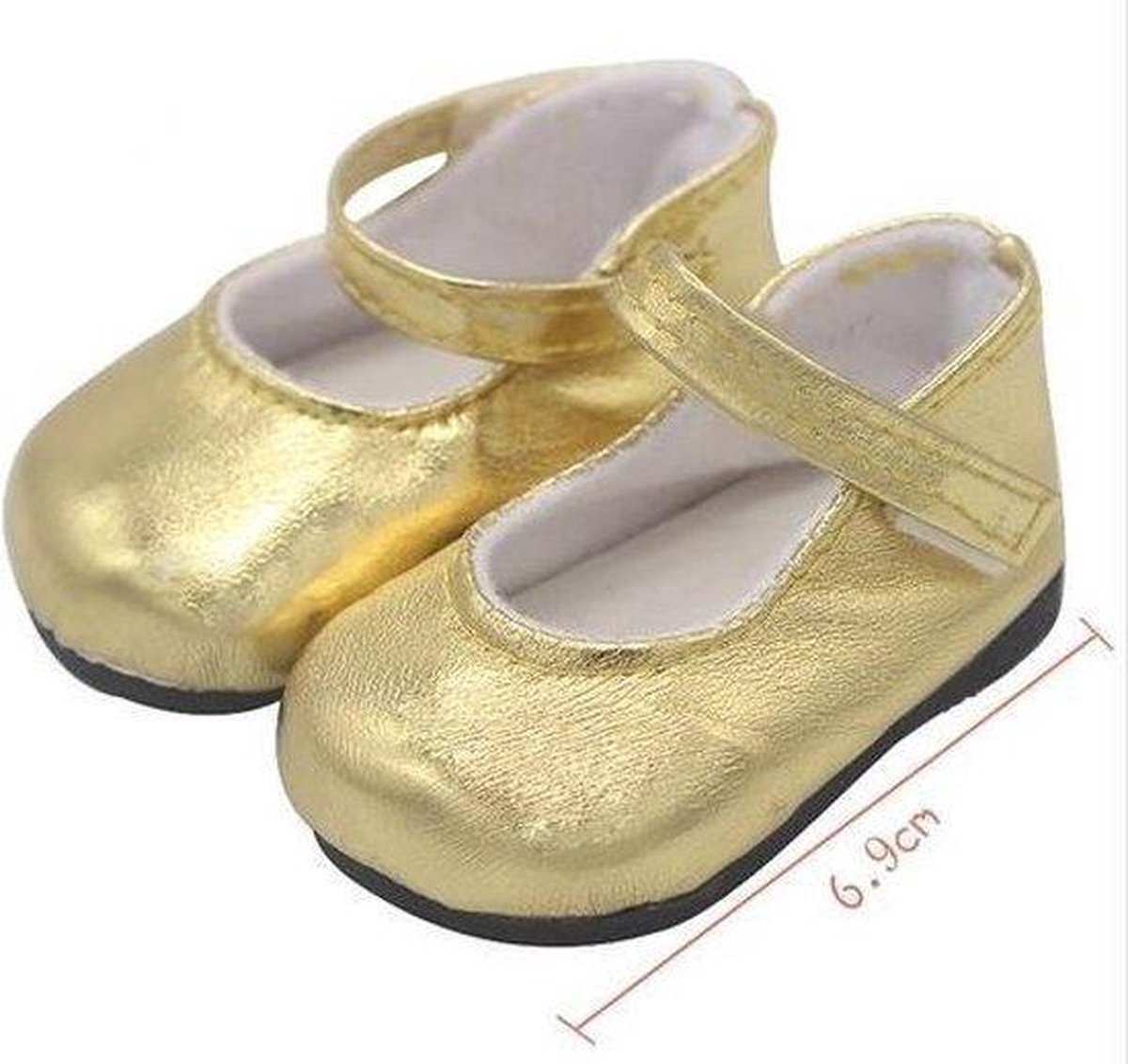 Dolldreams | Gouden schoenen voor pop - Schoentjes voor babypop zoals baby Born - goud klassiek model
