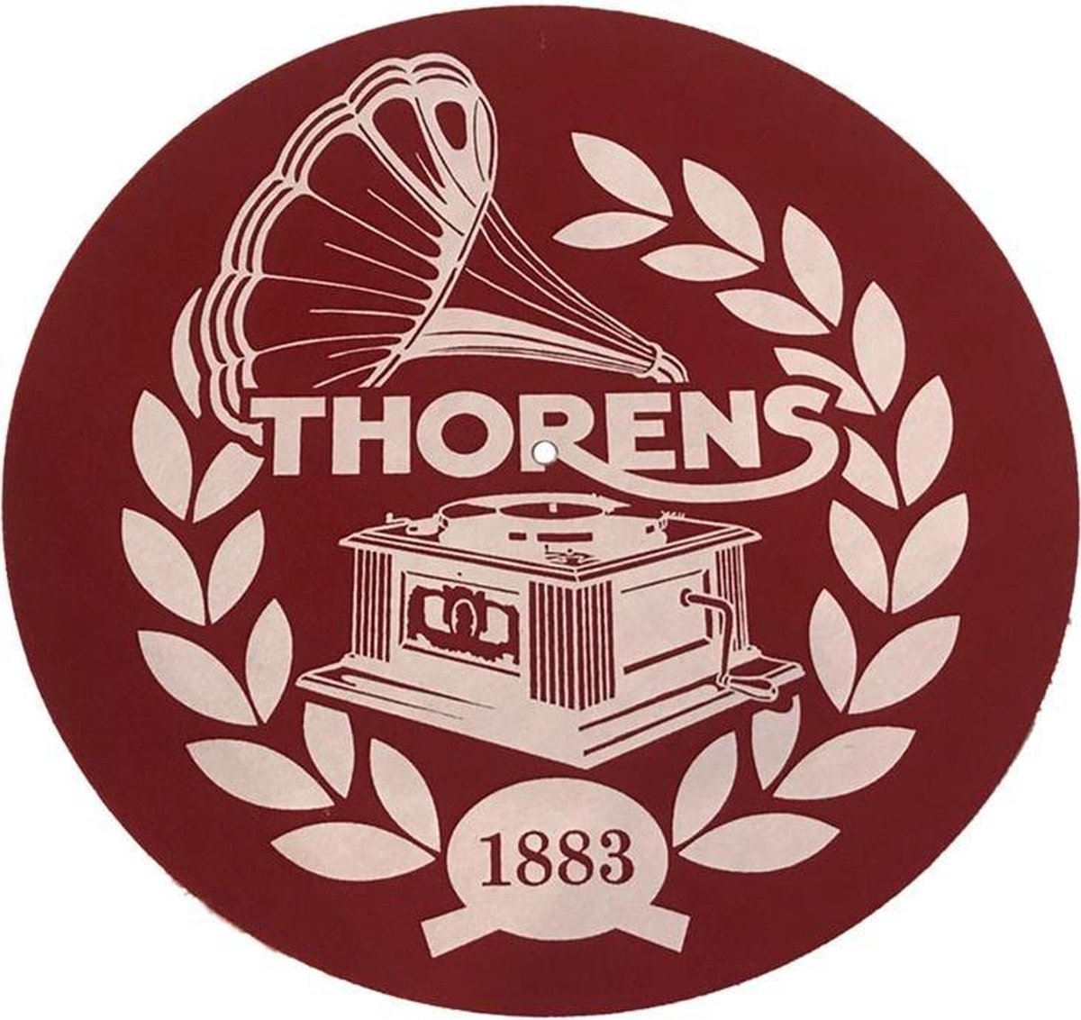 Thorens Viltmat met logo rood/wit Platenspeleraccessoire