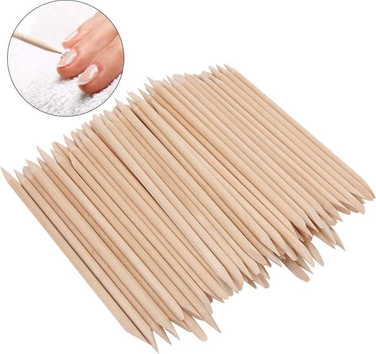 GUAPÀ - Nagelriemverzorging Bokkenpootjes & Cuticle duwer van Hout - 100 Stuks