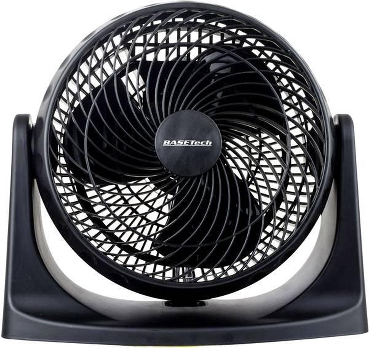 Basetech AF-20A Tafelventilator 30 W (Ø x h) 18 cm x 26 cm Zwart