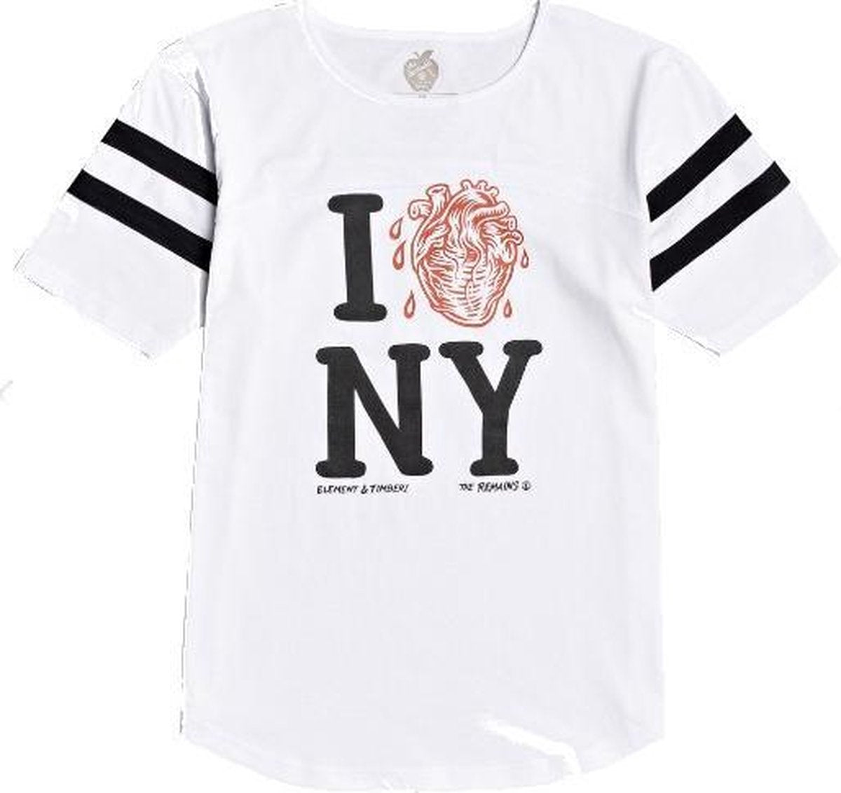 Element I Heart Football Ss Optic White S