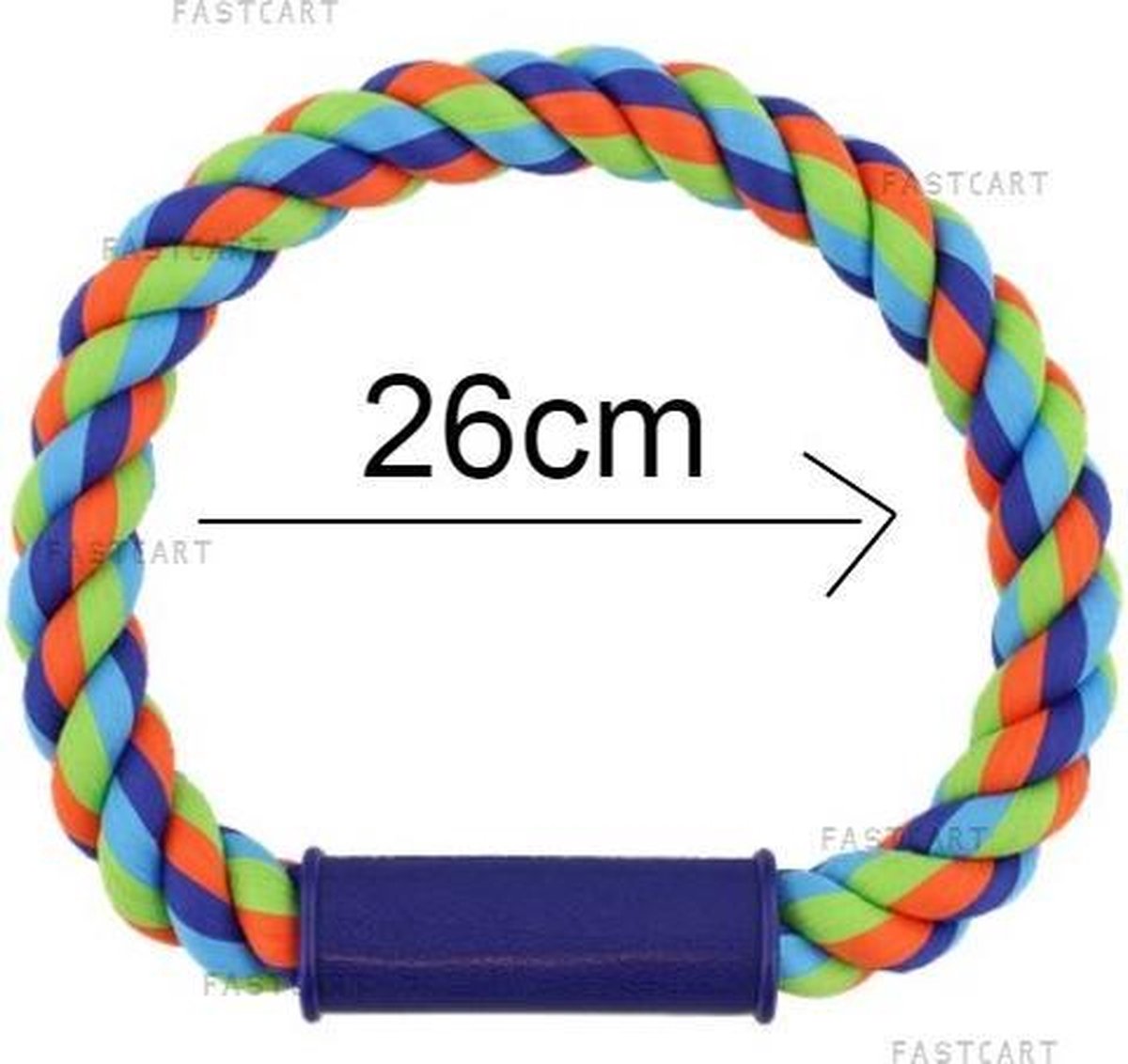 Honden Speeltouw - Hondenspeelgoed - Multicolor - Rond - 26cm