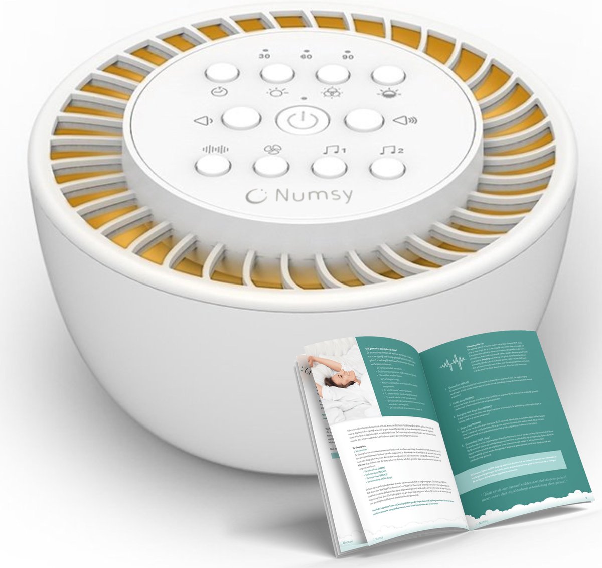 Numsy® Rest White Noise Machine Baby - Slaaptrainer - Witte Ruis Machine - Slaaphulp Baby - Muziekdoosje - Slaapgeluids Machine