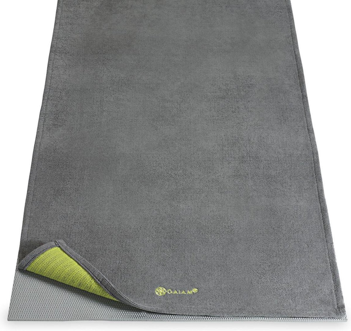 Gaiam Grippy Yoga Handdoek - Citron/Storm