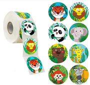 stickerrol | dierenstickers | beloningsstickers | 500 stickers op rol | stickers voor kinderen | school | Blijderij