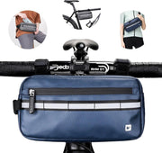 Rhinowalk® 4 in 1 Fietstas Stuur Volledig Waterdicht - Stuurtas Fiets Afneembaar - 3L - Ook Frametas - Blauw