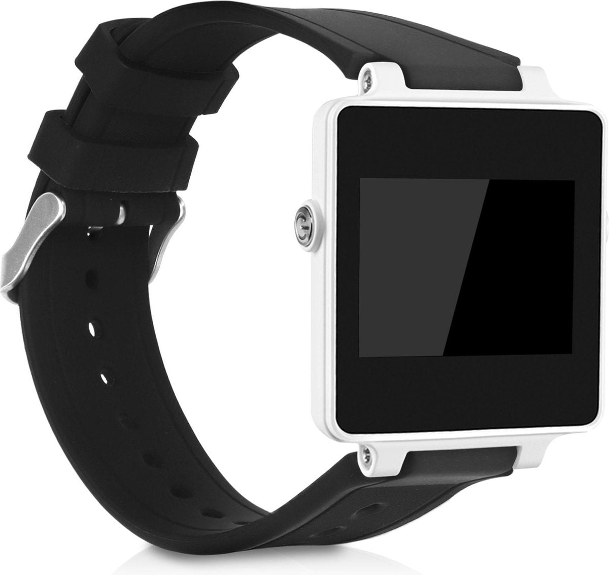 kwmobile horlogeband voor Garmin Vivoactive - siliconen armband voor fitnesstracker - zwart