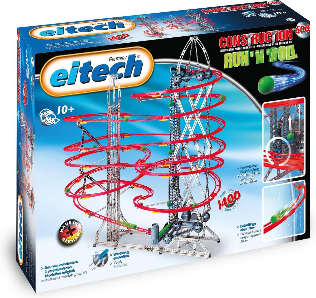 Eitech Constructie - Bouwdoos - Run 'n Roll Knikker - 2 Modellen