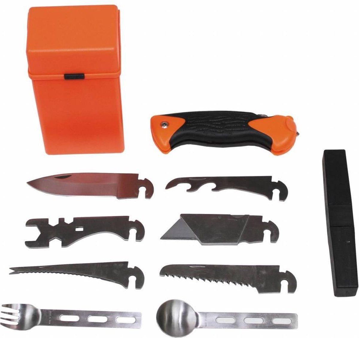 MFH Survivalset / overlevingskit 'SPECIAL' 27-delig in een oranje box