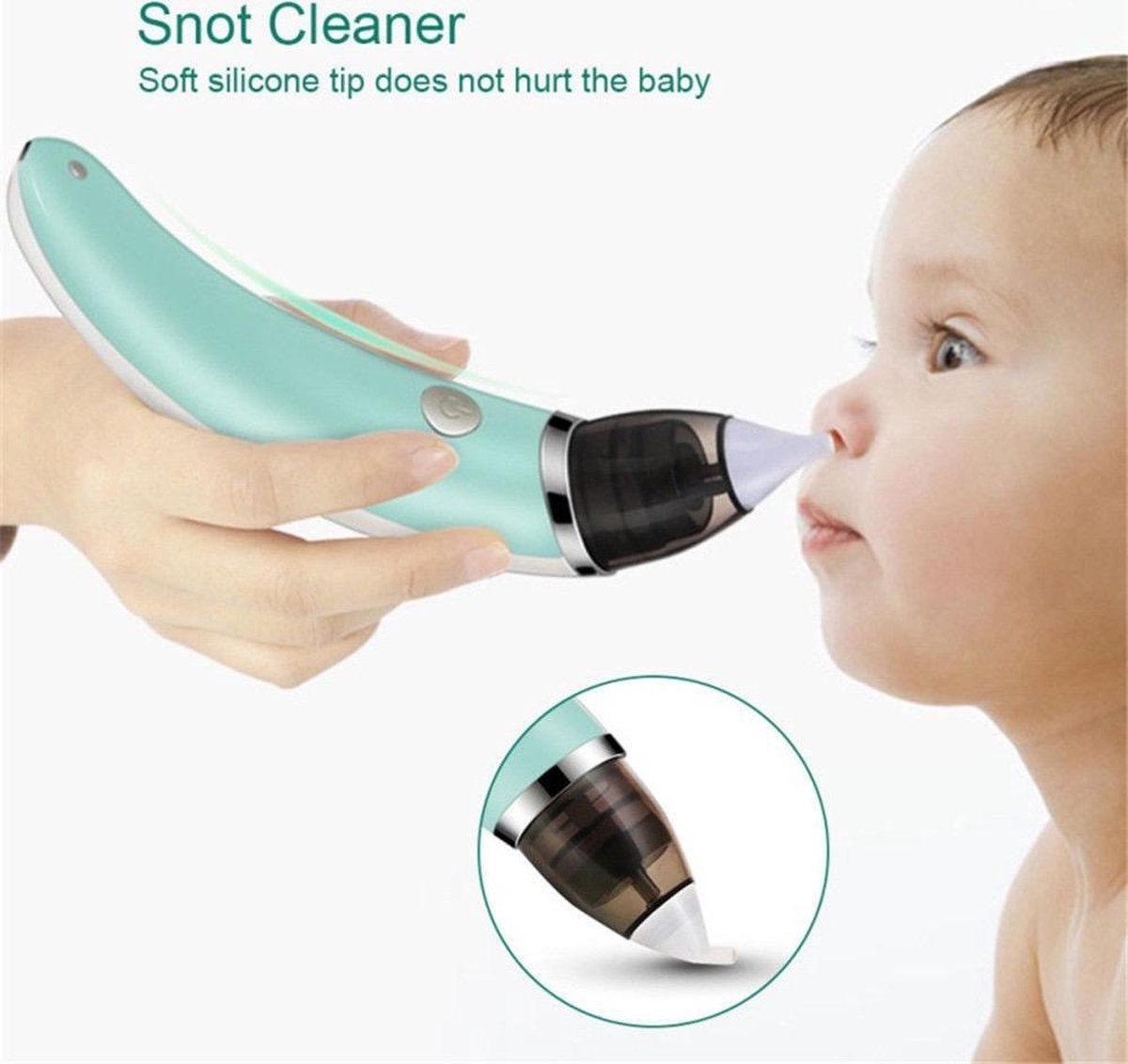 Elektrische oplaadbare neuspeer voor baby en kinderen - Neuszuiger - Hygiënische neusreiniger - Baby neuspompje - Toetenveger - Snoetenpoetser  - Geel kleur