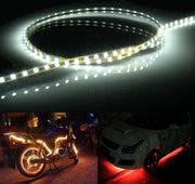 5 STUKS Flow Style 45 LED 3528 SMD Waterdichte flexibele autostrooklamp voor autodecoratie