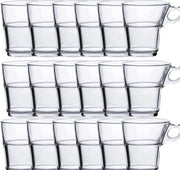 18x Espresso glazen Caprice transparant 90 ml - Koffie/espresso kopjes van glas