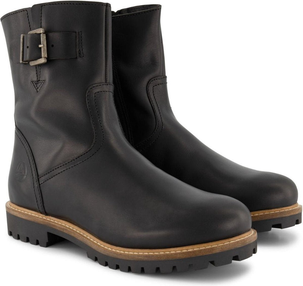 Travelin' Vansbro Heren - Leren outdoor laarzen - Wolgevoerde laars - Zwart Leer - Maat 40