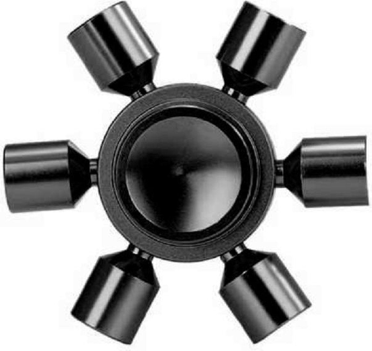 Metalen fidget Spinner Sun met 6 blades