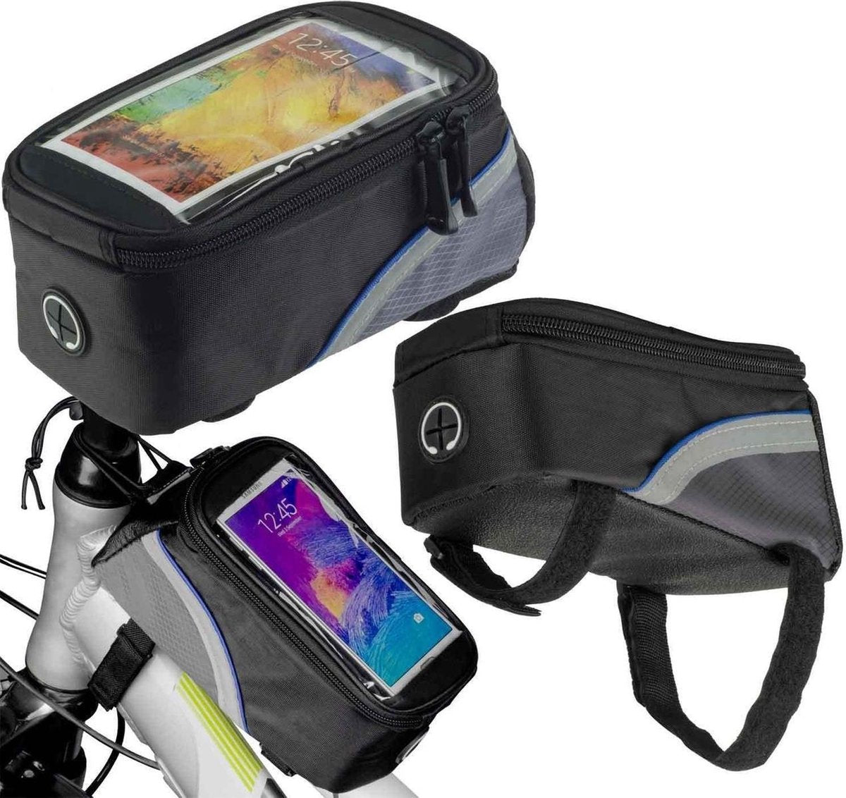 Fietsframe berg tas waterdichte voor smartphones