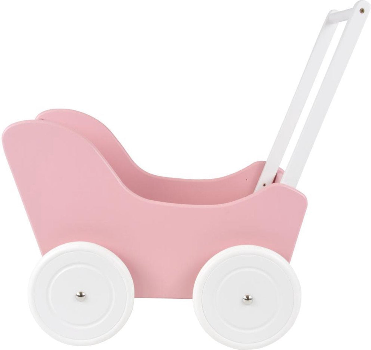 Houten poppenwagen Little Angel pink