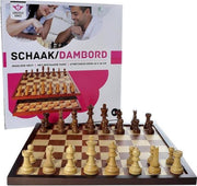 Longfield Games Schaak/Dambord In Doos - Hout